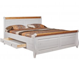 Кровать двуспальная Мальта М с ящиком - 160х200 (массив) Кровать двуспальная Мальта М с ящиком - 160х200 (массив)