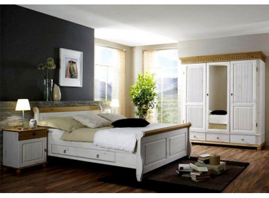 Кровать двуспальная Мальта с ящиком - 180х200 (массив) Кровать двуспальная Мальта с ящиком - 180х200 (массив)