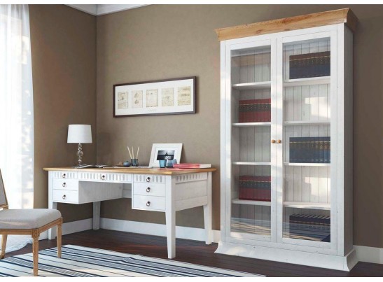 Стол письменный Хельсинки 07 2-х тумбовый (массив)