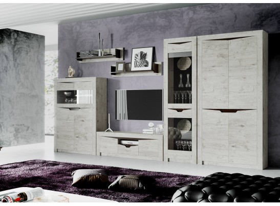 Тумба ТВ с ящиком Соренто, дуб бонифаций