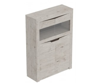 Шкаф-витрина двухдверный Соренто, дуб бонифаций