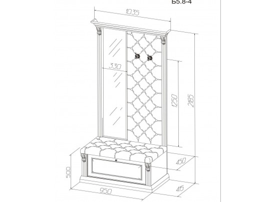 Прихожая Благо артикул Б 5.8-4 (беж)