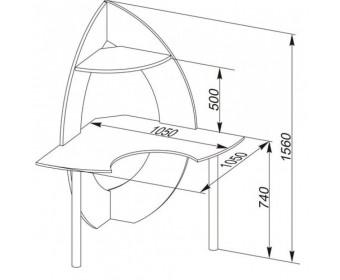 Угловой компьютерный стол iWork 07