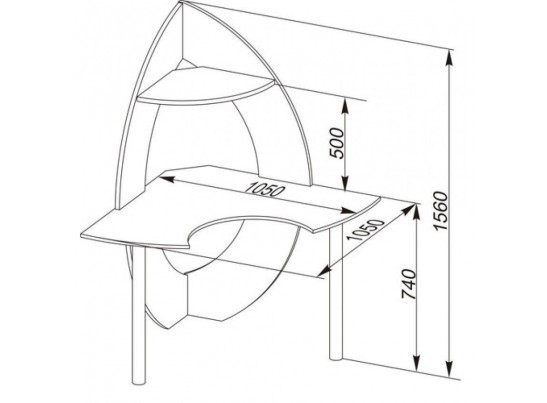 Угловой компьютерный стол iWork 07 Угловой компьютерный стол iWork 07