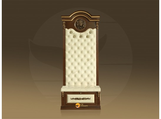 Прихожая Б11.2-18 с панелью "БЭТМЕН" и декором "ЛЕВ" орех/патина золото/ECOTEX-3014 в Ростове-на-Дону