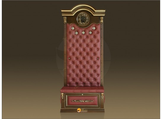 Прихожая Б11.2-18 с панелью "БЭТМЕН" и декором "ЛЕВ" орех/патина золото/ECOTEX-3014 в Ростове-на-Дону