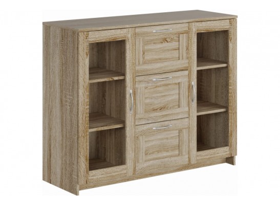 Тумба/комод СИРИУС 2 двери со стеклом и 3 ящика 2.02.03.380.1 в Ростове-на-Дону