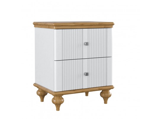 Тумба прикроватная "Рандеву" 02 (белый, серый) в Ростове-на-Дону