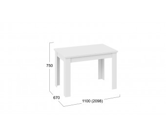 Стол раздвижной «Промо» тип 4 Белый