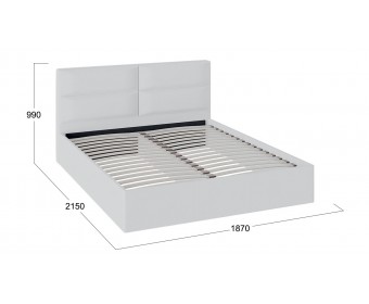 Кровать без ПМ «Глосс» (без подъемного механизма) Белый