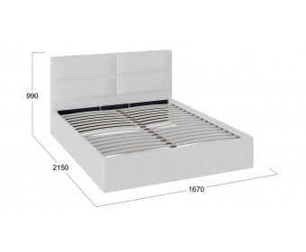 Кровать с ПМ «Глосс» (с подъемным механизмом) Белый