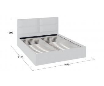 Кровать без ПМ «Глосс» (без подъемного механизма) Белый