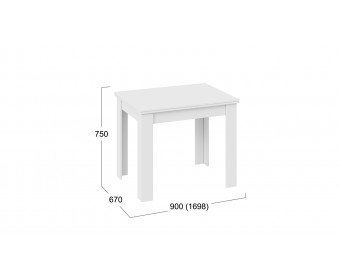 Стол раздвижной «Промо» тип 3 Белый