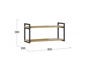 Полка настенная «Лофт» тип 1 Светло-коричневый