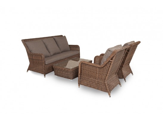 "Гляссе" лаунж-зона из искусственного ротанга, цвет коричневый в Ростове-на-Дону "Гляссе" лаунж-зона из искусственного ротанга, цвет коричневый в Ростове-на-Дону