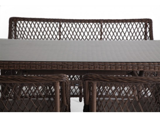 "Катания" обеденная группа плетеная на 4 персоны, цвет коричневый в Ростове-на-Дону