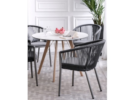 "Франческо" обеденная группа на 4 персоны, цвет темно-серый в Ростове-на-Дону