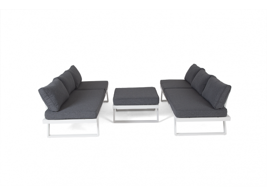 "Альпы" комплект-трансформер садовой мебели из алюминия (угловой диван, столик) с подушками в Ростове-на-Дону