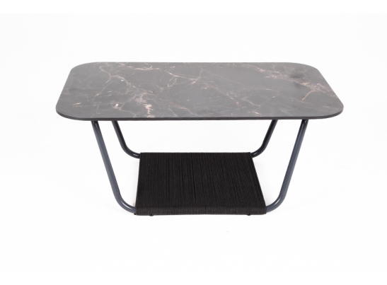 "Гранада" журнальный стол 100х65 см из HPL, цвет "черный мрамор" в Ростове-на-Дону