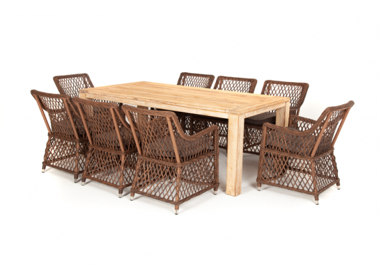 "Витория" обеденная группа плетеная, цвет коричневый в Ростове-на-Дону