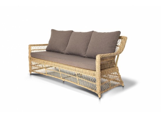 "Гранд Латте" диван трехместный из искусственного ротанга, цвет соломенный в Ростове-на-Дону