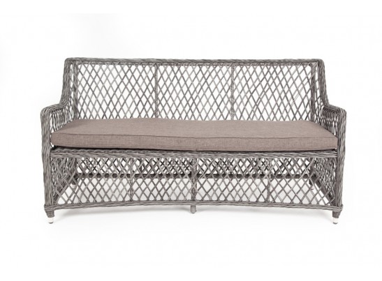 "Латте" диван двухместный из искусственного ротанга, цвет графит в Ростове-на-Дону