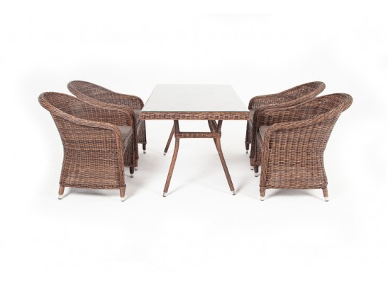 "Латте–140 R" обеденная группа плетеная, цвет коричневый в Ростове-на-Дону