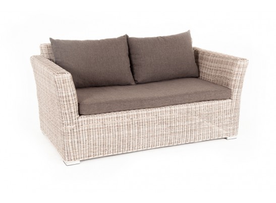 "Капучино" диван из искусственного ротанга двухместный, цвет бежевый в Ростове-на-Дону