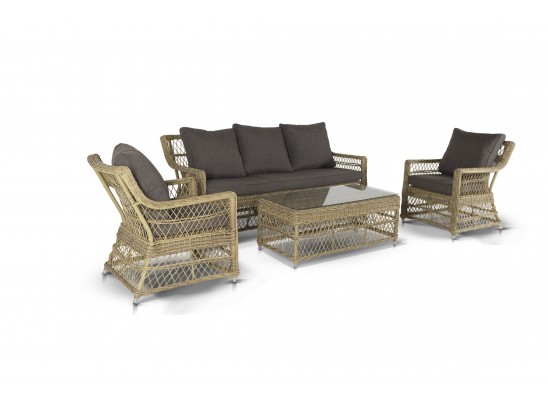 "Гранд Латте" кресло из искусственного ротанга, цвет соломенный в Ростове-на-Дону