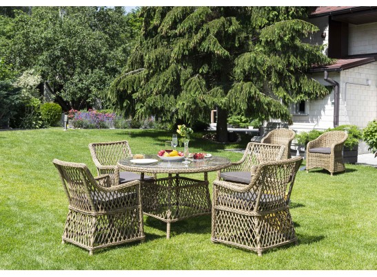 "Доппио" обеденная группа плетеная, цвет соломенный в Ростове-на-Дону