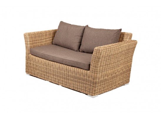"Капучино" диван из искусственного ротанга двухместный, цвет соломенный в Ростове-на-Дону