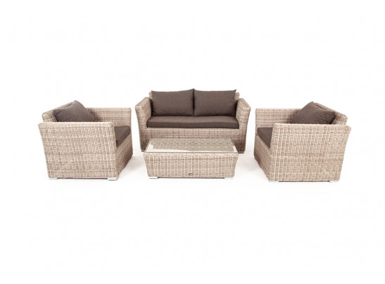 "Капучино Сингл" лаунж-зона из искусственного ротанга, цвет бежевый в Ростове-на-Дону