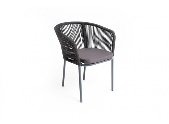 "Марсель" плетеный стул из роупа, цвет темно-серый в Ростове-на-Дону