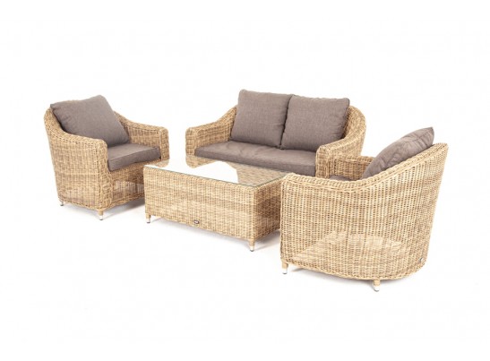 "Кон Панна" лаунж-зона из искусственного ротанга, цвет соломенный в Ростове-на-Дону