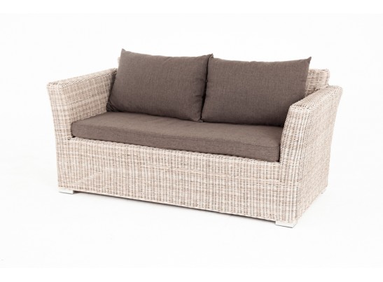 "Капучино" диван из искусственного ротанга двухместный, цвет бежевый в Ростове-на-Дону