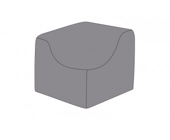 Защитный чехол на модуль Лунго угловой 86×86×65 см, цвет темно-серый