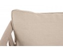 "Диего" диван 2-местный плетеный из роупа, основание дуб, каркас алюминий светло-серый (RAL7035) муар, роуп бежевый круглый, ткань бежевая 150 в Ростове-на-Дону
