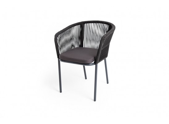 "Марсель" плетеный стул из роупа, цвет темно-серый в Ростове-на-Дону