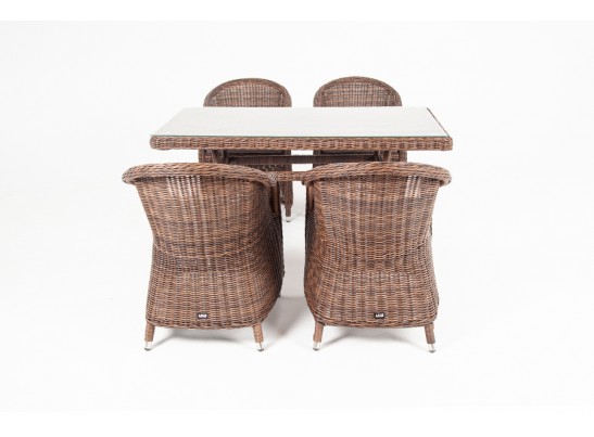 "Латте–140 R" обеденная группа плетеная, цвет коричневый в Ростове-на-Дону