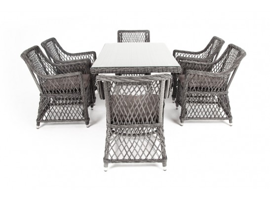 "Латте" обеденная группа плетеная, цвет графит в Ростове-на-Дону