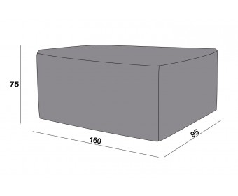 Защитный чехол на стол Латте 160×95×75 см, цвет серый