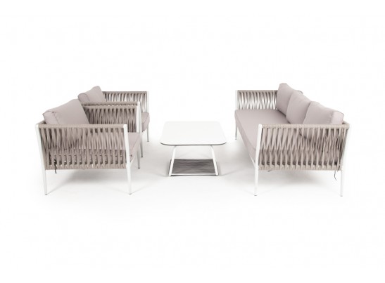 "Касабланка" лаунж-зона плетеная из роупа 5-местная, цвет серо-коричневый в Ростове-на-Дону