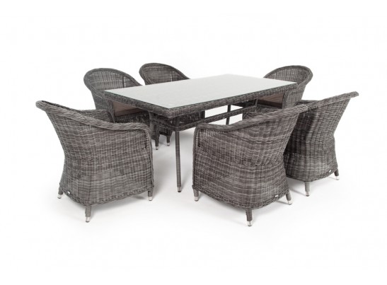 "Эспрессо" обеденная группа плетеная, цвет графит в Ростове-на-Дону