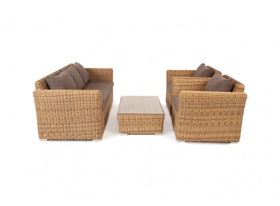 "Капучино" лаунж-зона из искусственного ротанга, цвет соломенный в Ростове-на-Дону "Капучино" лаунж-зона из искусственного ротанга, цвет соломенный в Ростове-на-Дону