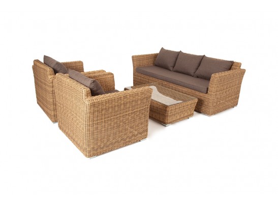 "Капучино" лаунж-зона из искусственного ротанга, цвет соломенный в Ростове-на-Дону "Капучино" лаунж-зона из искусственного ротанга, цвет соломенный в Ростове-на-Дону