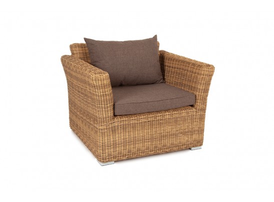 "Капучино" кресло из искусственного ротанга, цвет соломенный в Ростове-на-Дону