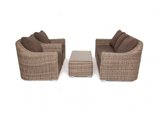 "Фабриция" лаунж-зона из искусственного ротанга, цвет серый в Ростове-на-Дону