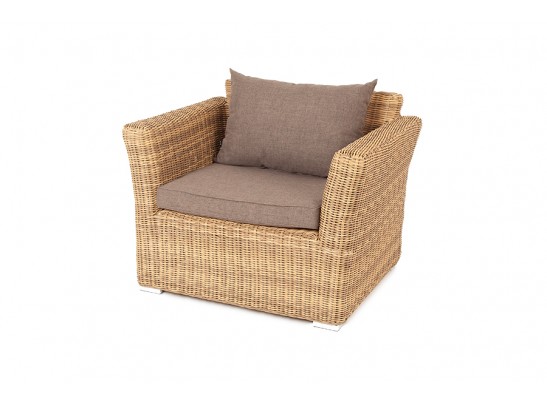 "Капучино" кресло из искусственного ротанга, цвет соломенный в Ростове-на-Дону