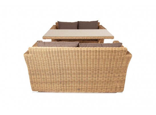 "Мокко" обеденная группа плетеная из ротанга, цвет соломенный в Ростове-на-Дону