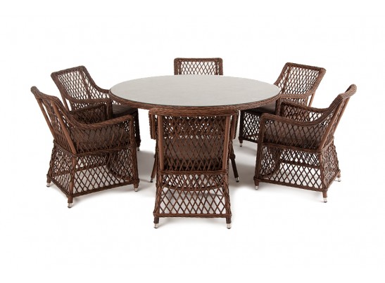 "Эспрессо–150 L" обеденная группа плетеная, цвет коричневый в Ростове-на-Дону